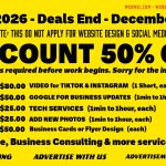 Discount & special deals end dec 31, 2026