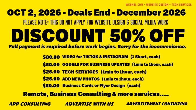 Discount & special deals end dec 31, 2026